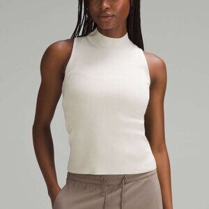 Lululemon Ribbed Wool-Silk-Blend Tank Top in Bone